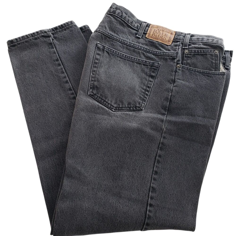 Canyon River Blues Men's Relaxed Black Jeans, Size 36 x 32